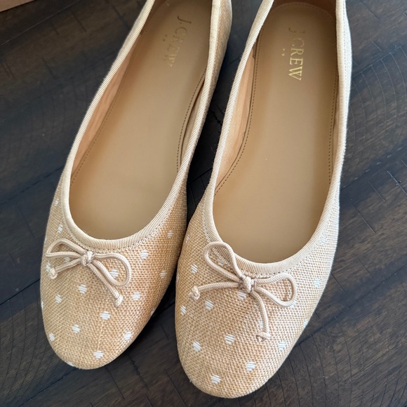 J. Crew Woven Polka-Dot Ballet Flats - Picture 2 of 2